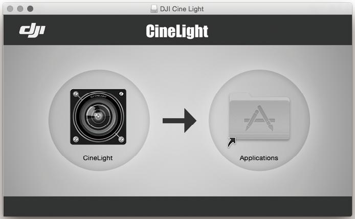 DJI CineLight Files on the X5R SSD must be exported with DJI CineLight. Installing DJI CineLight System Requirements Mac OS X 10.10 or later (versions 10.11 