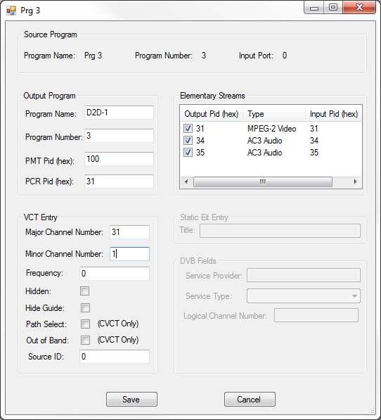 2.9 Configuring Output Program Settings Figure 7. View and modify program settings by selecting an output program, right clicking, and selecting Edit Program (See Figure 7). a. Source Program Box displays the input settings of the program.