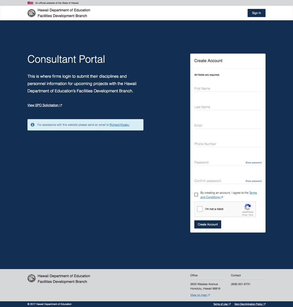 1.0 User Guide To start the test process, navigate to the Consultant Selection Portal website, which can be accessed at https://csp.