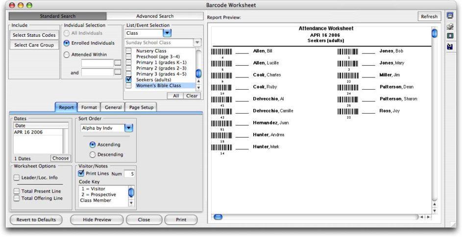 Barcode Worksheet (Pro version only) For users of the Pro version of CDM+ Attendance, the Barcode Worksheet is an alternative to the regular worksheets for use with a barcode reader.