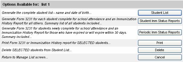 Student List Report The Student List report displays the name and date of birth for each student on the student list sorted alphabetically by last name. To generate the report, follow these steps: 1.