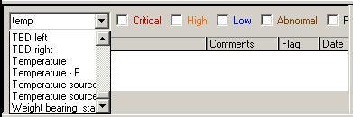 Filter The Filter pane is used to search for a specific result or result status of critical, high, low and abnormal.