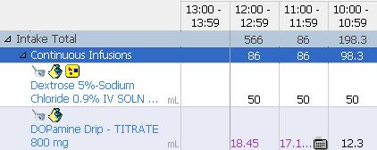 If your flowsheet is set to 1 hour increments, click the Insert Date/Time Icon to add a current time column.