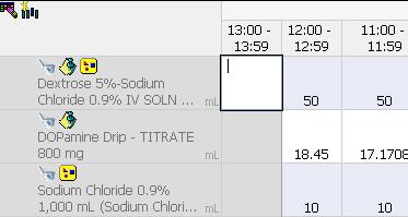 Rate was auto-calculated with rate change. The next hour, the volume defaulted from the last rate entered. 6mcg/kg/min = 18.