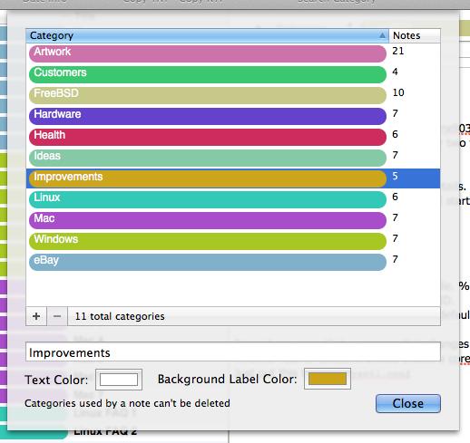 Create a new category and assign a new name to it Assign a color to the text and a color to the