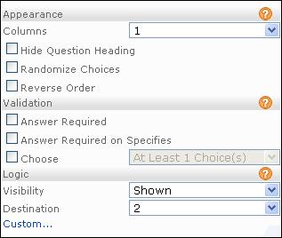 Placeholder for a Choose Many with Image question in the Free Form Word Processor view.