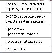 1.Backup System Parameters Select this function to export system configurations. 2.Import System Parameters Select this function to import system configurations. 3.
