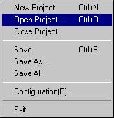 b) Click the "New Project" button on the "Button Bar". Fig. "New Project" button Opening a Project Use one of the following two methods to open a project.
