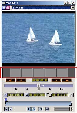Fig. Frame display on monitor Sp eed Play To play at different speeds, drag the "Shuttle Bar" slider left or right.
