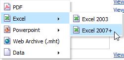 If you would like to edit the file before printing, choose Excel > Excel 2007+.