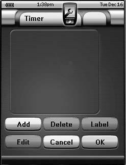 Using the Power Features Creating and Editing Timers Adding a Timer 1 Tap and hold the ProntoPro NG icon in the upper left corner of the touch screen for 3 seconds. The Tools Menu appears.