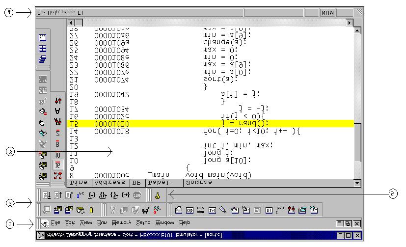 3.3 [HDI] Window Figure 3.2 [HDI] Window The key functions of the HDI are described in section 4, Descriptions of Windows. Numbers in figure 3.2 indicate the following: 1.
