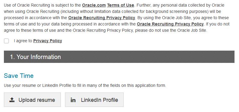 Notification and Statement Appearing for a Returning Candidate at the Top of the Application If you have enabled a statement for Job Alerts, then job seekers will see the statement information when