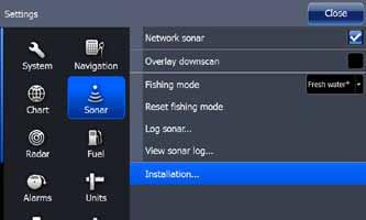 Installation settings Keel offset This is a value that can be entered on the sonar Installation page to make depth readings relate to any point from
