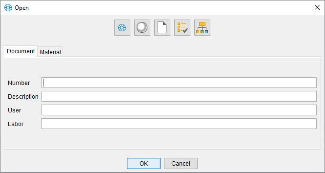 ECTR dialogue "Open" With this dialogue, the document to be loaded from SAP can be chosen. When the "No" button is clicked, the Solid Edge dialogue "Open" opens.