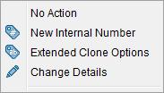 appears in the structure Extended Clone Options With this option it is possible to change the description of the selected component
