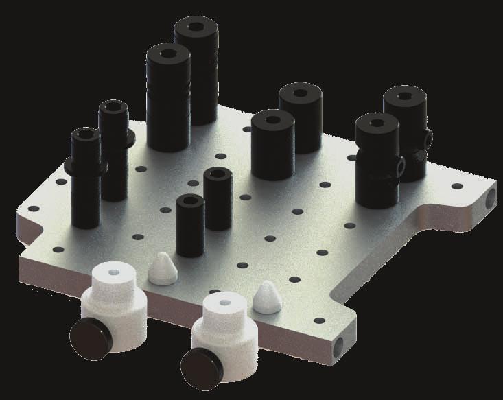 360x360; (1) angle plate; 69-pc clamp kit. M6 threads.