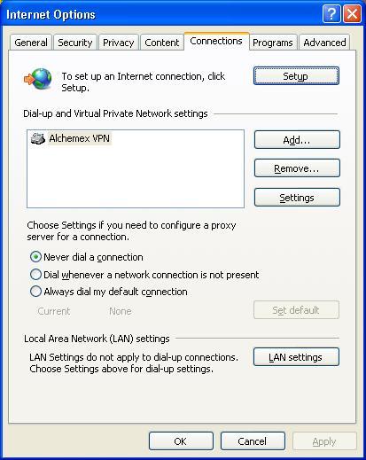 Connections LAN Settings 6.