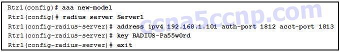 ACS TACACS+ 14. Refer t the exhibit. Which statement describes the cnfiguratin f the prts fr Server1? CCNA Security Chapter 3 Exam Answer v2 002 The cnfiguratin using the default prts fr a Cisc ruter.