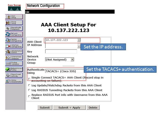 3 Application Scenario Figure 3-5 Setting the NAS address and authentication mode on the server (4) Edit the authorized