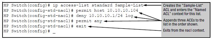 permits IPv4 traffic from a host with the address of 10.