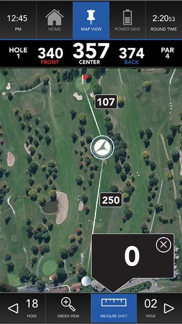 Golf Mode Overview Measuring Shot Distance Measuring Shot Distance To measure the distance of a shot, select the Measure Shot button located in the footer.