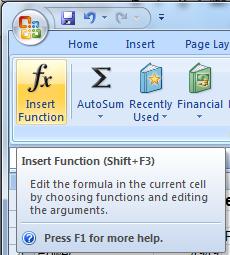Creating Simple Formulas 4. Click the OK button. 5. Enter the cell addresses in the text box(es) by either typing them or selecting them (with or without using the Collapse Dialog button. 6.