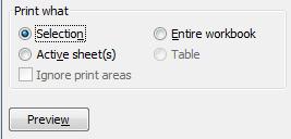 Printing PRINTING A SELECTED RANGE You can print just a selected worksheet range.