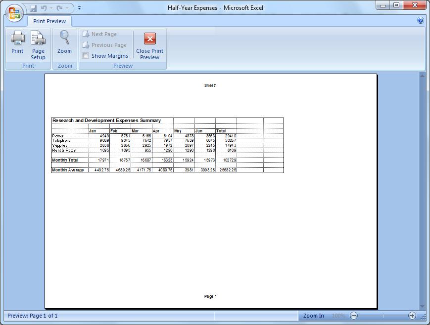 Page Setup CHANGING THE PAGE ORIENTATION In Excel, you can print your worksheet in either portrait or landscape orientation.