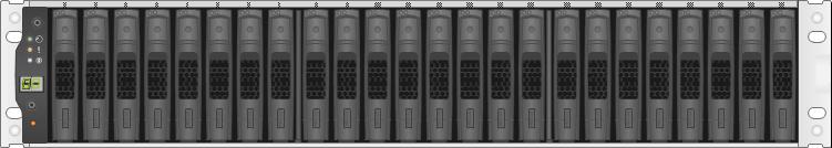 drive bays. The E2824 controller shelf and EF280 flash array have twenty-four 2.5 in. drive bays.