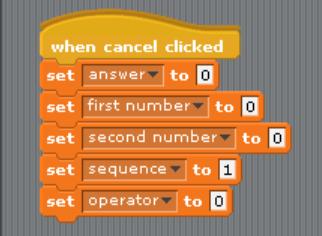Setting operator to zero will set the operator symbol to not chosen.