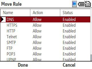 Trend Micro Mobile Security for Microsoft Windows Mobile, Smartphone/Standard Edition User s Guide 6 Using the Firewall To move a rule up or down the list: 1.