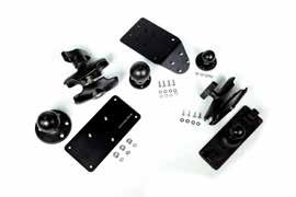 7 (145mm), keyboard RAM mount plate with C ball. 1. Kit include all required hardware except what is required to mount the plate to the vehicle. 2.