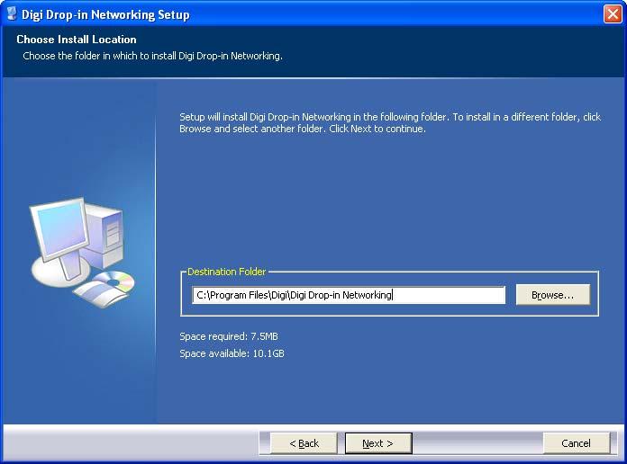 Insert the Hardware & Software Setup in the CD/DVD drive of the PC. The Drop-in Networks Starter Kit splash page is displayed. 2.
