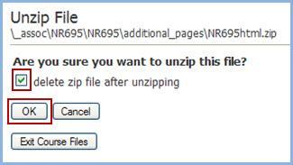 15. Make sure delete file after unzipping is checked, you do not need the zipped folder anymore. Click on Ok.. 16.