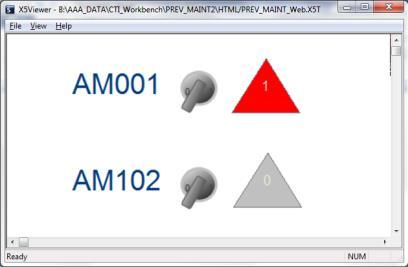 ACP1 INTERNAL GRAPHICS Suppose you don t have a HMI/SCADA system to get the Preventive Maintenance alarms (C10 and C2000). You can create a special Graphic with CTI Workbench and load it in the ACP1.