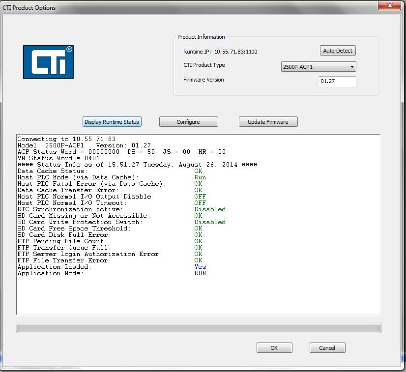 SPECIFYING YOUR ACP1 AS THE TARGET SYSTEM B-1 Select Tools then CTI Product Options From the CTI Workbench