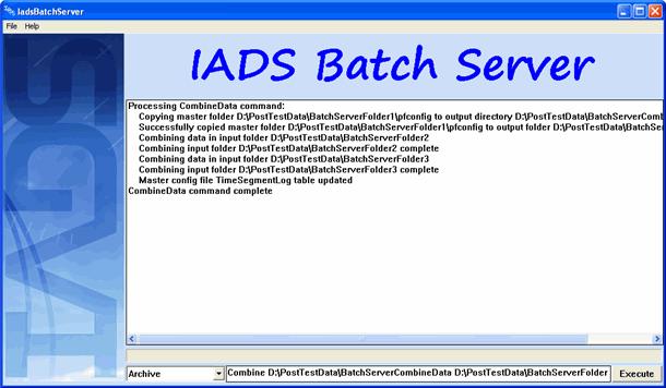 IADS Help To run the IADS Batch Server using a run file: 1. Double-click the IADS Batch Server icon on the Desktop. 2. Click the File menu > Open. 3. Navigate to the run file and click Open.