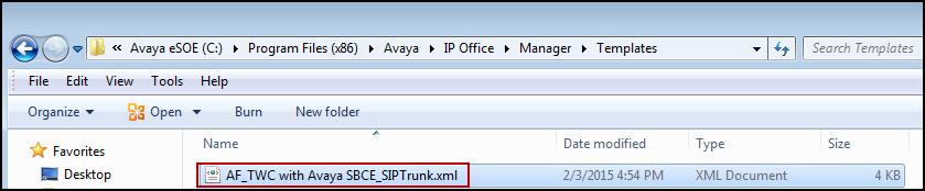 C:\Program Files (x86)\avaya\ip Office\Manager\Templates), and then