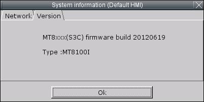 Version: Displays HMI system version. 4.