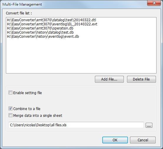 Click (Multi-File) to open the following dialog box. 2. Click (Add File) to add the files to be converted.