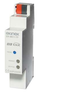 R TECHNICAL016EN KNX communication module METERING Description The ekinex KNX communication module EK-MC1-TP collects and transmits, through KNX bus line, measurement data of ekinex single and three