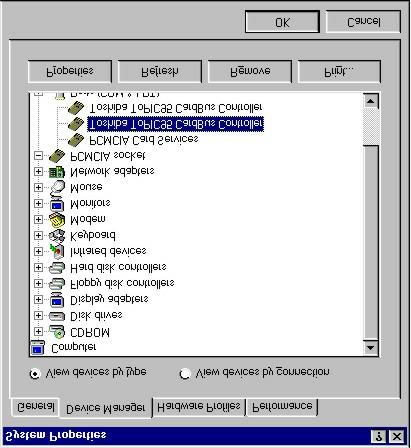 TROUBLESHOOTING CHECKING PCMCIA SOCKET CONTROLLER continued C. Click on the De