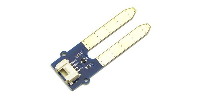 Grove - Moisture Sensor Introduction This Moisture Senor can be used for detecting the moisture of soil or judge if there is water around the sensor, let the plant in your garden able to reach out