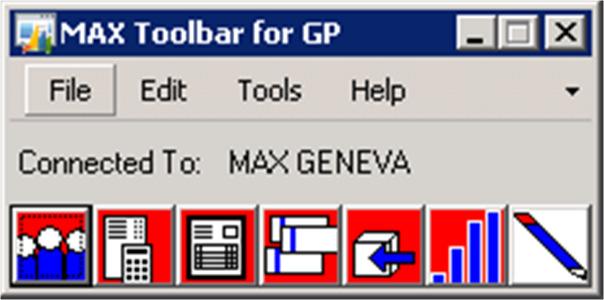 MAX Toolbar for Microsoft Dynamics GP Database Setup Steps Purpose The MAX Toolbar for Microsoft Dynamics GP provides convenient access to MAX transaction data from within GP, and the ability to