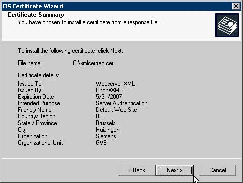 Installing a Certificate Authority Verify