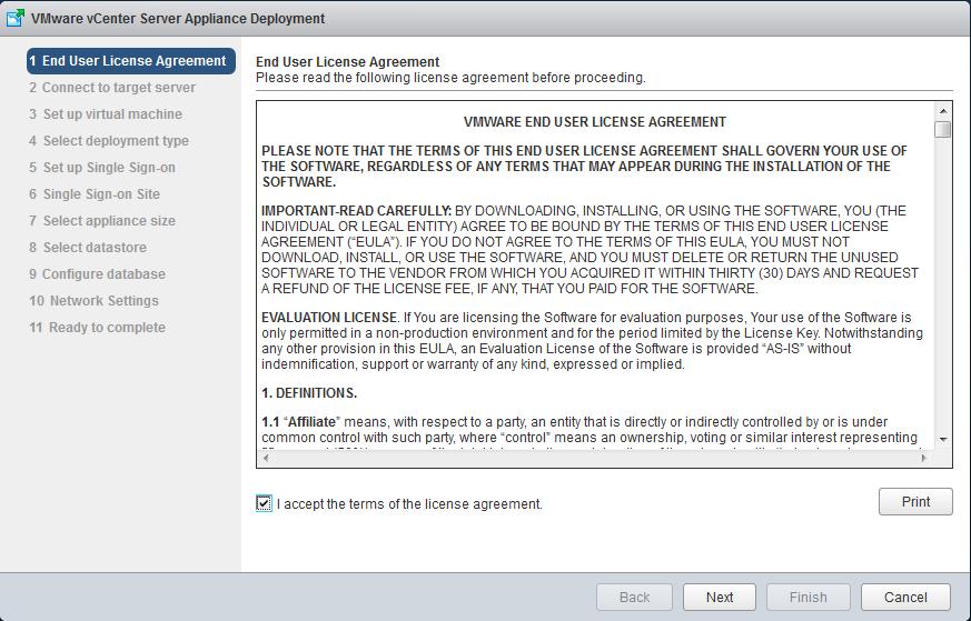 Read and accept the EULA, and click Next. 5.