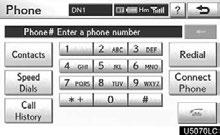 TELEPHONE AND INFORMATION Call on the Bluetooth phone After you enter the Bluetooth phone, you can call by using hands free system. You can call using the 6 methods described below.