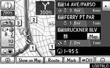 Touch Show on Map. On Map screen U3079LC 2. Touch Traffic Information.