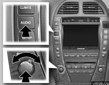AUDIO/VIDEO SYSTEM (b) Turning the system on and off (c) Switching between functions AUDIO : Push this button to display touch screen